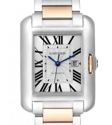 Cartier, Tank Anglaise, Steel and Rose Gold