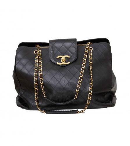 CHANEL SUPERMODEL MAXI TOTE BLACK