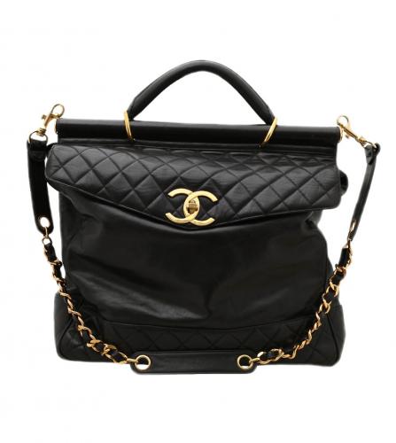 CHANEL BLACK MAXI TOTE BAG