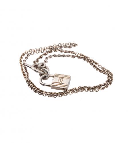 HERMES KELLY PADLOCK CHARM NECKLACE