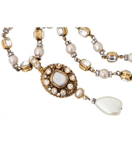 CHANEL PEARL & STRASS LONG NECKLACE