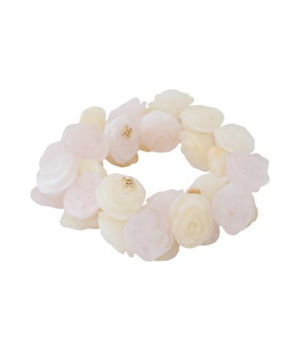 CHANEL BABY PEARL CAMELIAS BRACELET