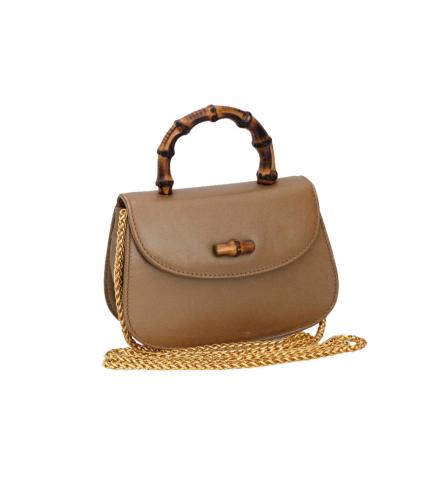 GUCCI BRONZE BAMBOO MINI BAG