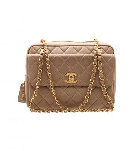 CHANEL BEIGE FLAP BAG