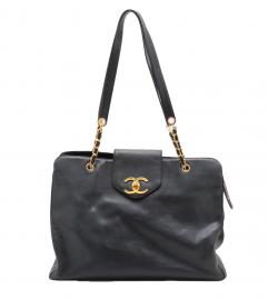 CHANEL SUPERMODEL MAXI TOTE BLACK CAVIAR SKIN