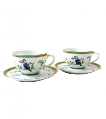 HERMES TOUCAN CUP AND SAUCER