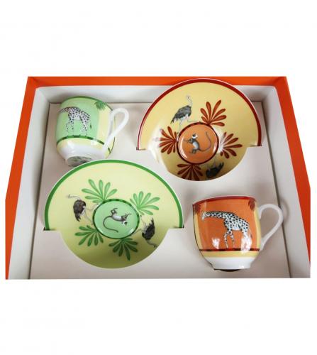 HERMES DEMITASSE CUP AND SAUCER