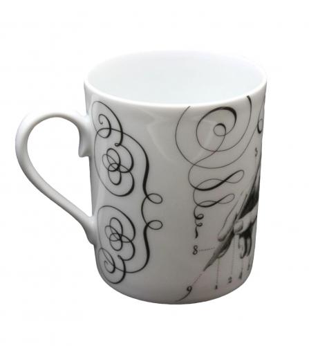 HERMES CALLIGRAPHY MUG CUP