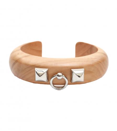 Hermes Wood Collier de Chien Bracelet