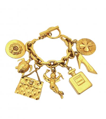 CHANEL Cambon Vintage Charms Bracelet - certified pre-owned luxury