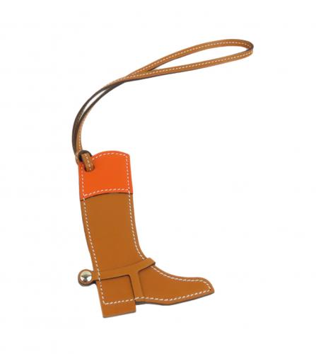 HERMES LEATHER BOOTS CHARM SWIFT BUTLER