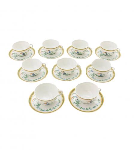 HERMES CUP AND SAUCER 9 SET