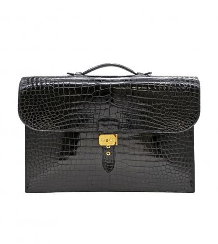 HERMES SAC A DEPECHES POROSUS BLACK