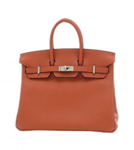 HERMES BIRKIN 25 TRILLON MORRIS BROWN, BLUE