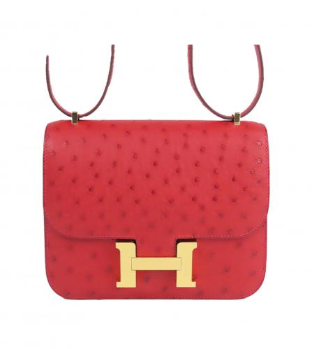 HERMES CONSTANCE3 OSTRICH RUGE