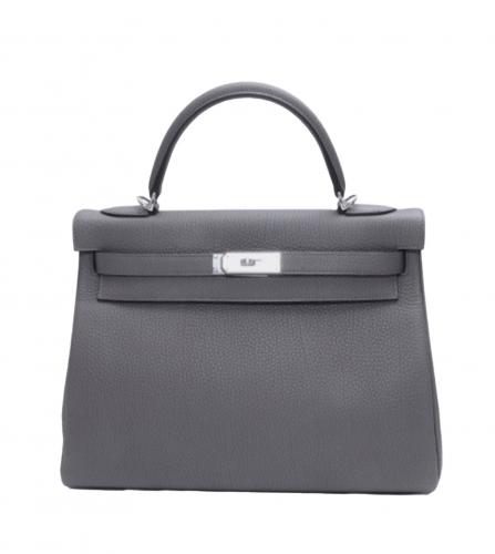 HERMES KELLY 32 TAURILLON CLEMENCE GRAY