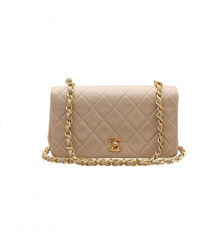 CHANEL BEIGE FLAP BAG