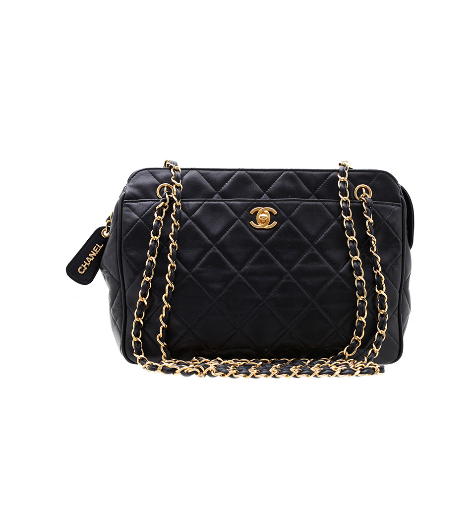 CHANEL BLACK TOTE BAG | VINTAGE PARIS