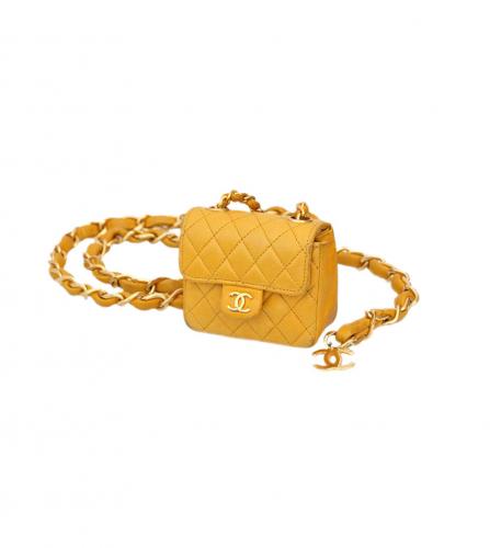 CHANEL MINI YELLOW WAIST BAG