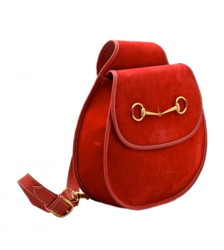 GUCCI RED SHOULDER BAG VINTAGE PARIS