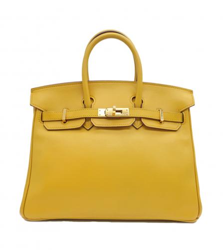 HERMES BIRKIN 25 SWIFT JAUNE AMBRE