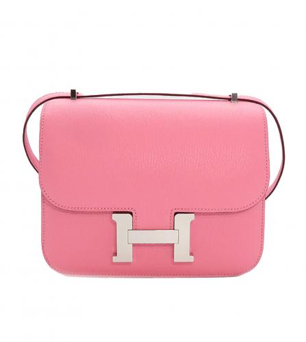 HERMES CONSTANCE3 CHEVRE ROSE AZALEE