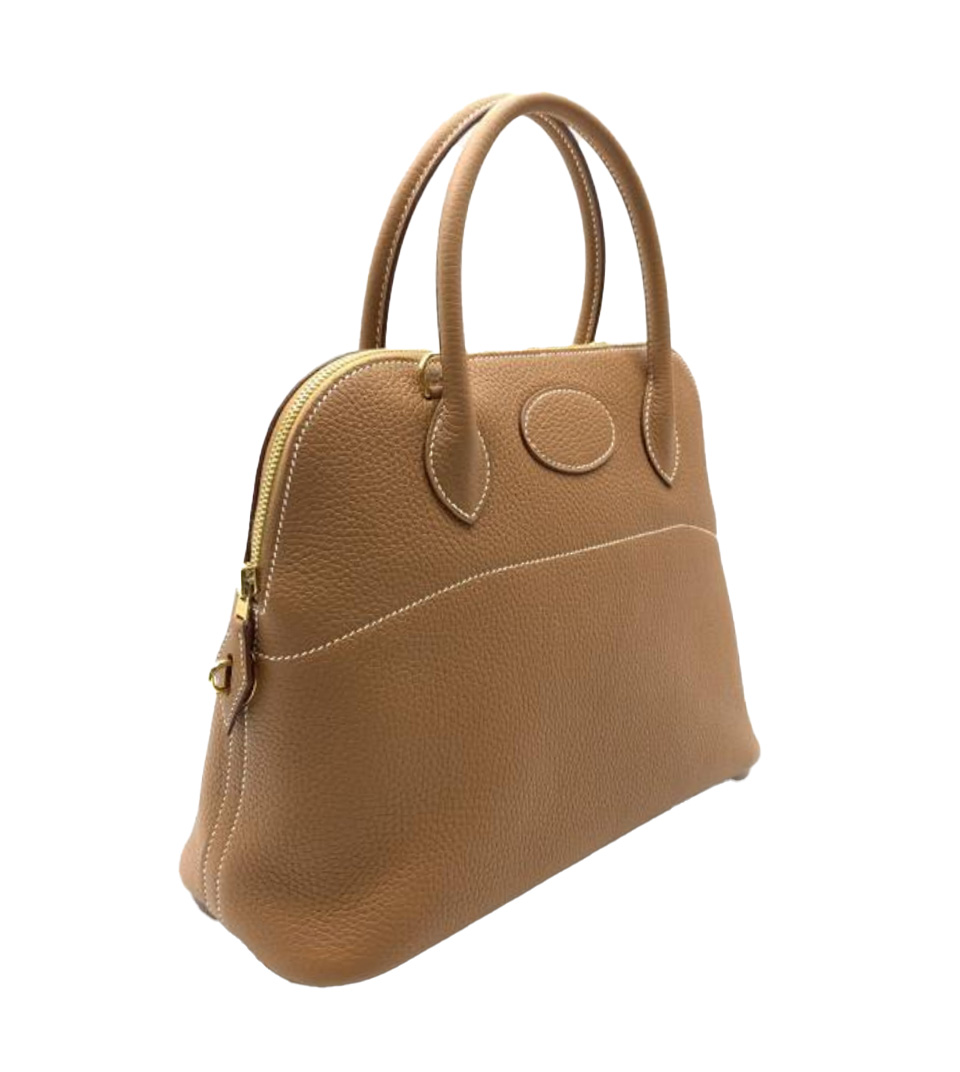 Hermes Gold Taurillon Clemence Leather Bolide 31 Bag Hermes