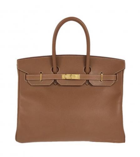 HERMES BIRKIN 35 COURCHEVEL BROWN