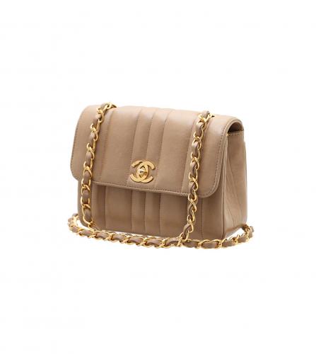 CHANEL BEIGE FLAP BAG