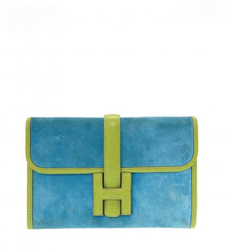 HERMES JIJE MINI DOBLIS CHEVRE ANISGREEN TURQUOISE