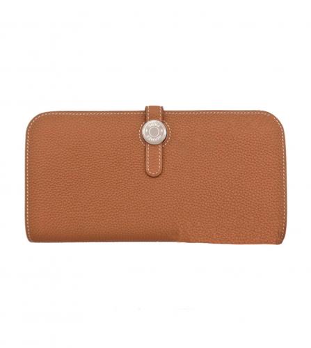 HERMES DOGON LONG WALLET TOGO GOLD