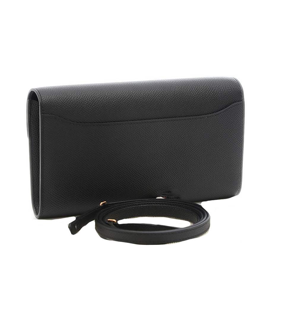 HERMES CONSTANCE TO GO WALLET EPSON BLACK