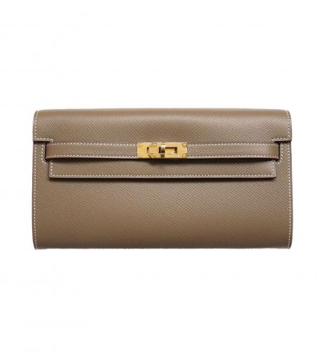 HERMES KELLY WALLET LONG TO GO EPSON ETOUPE