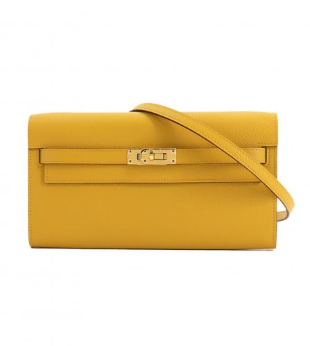 HERMES KELLY TO GO WALLET EPSON JAUNE AMBRE