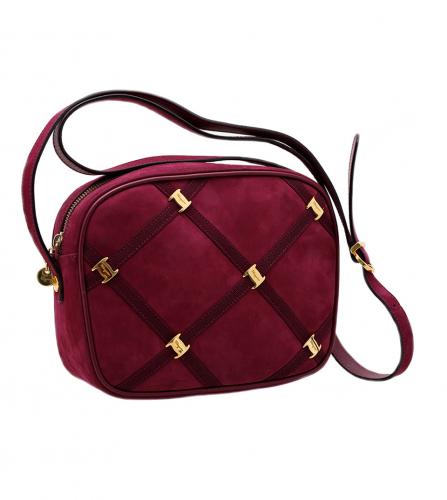 FERRAGAMO PURPLE VARA SHOULDER BAG