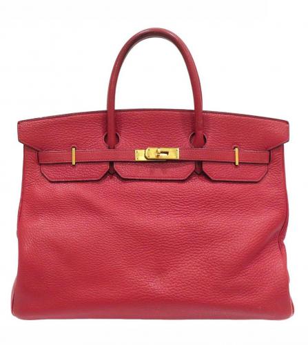 HERMES BIRKIN TAURILLON CLEMENCE 40 ROUGE VIF