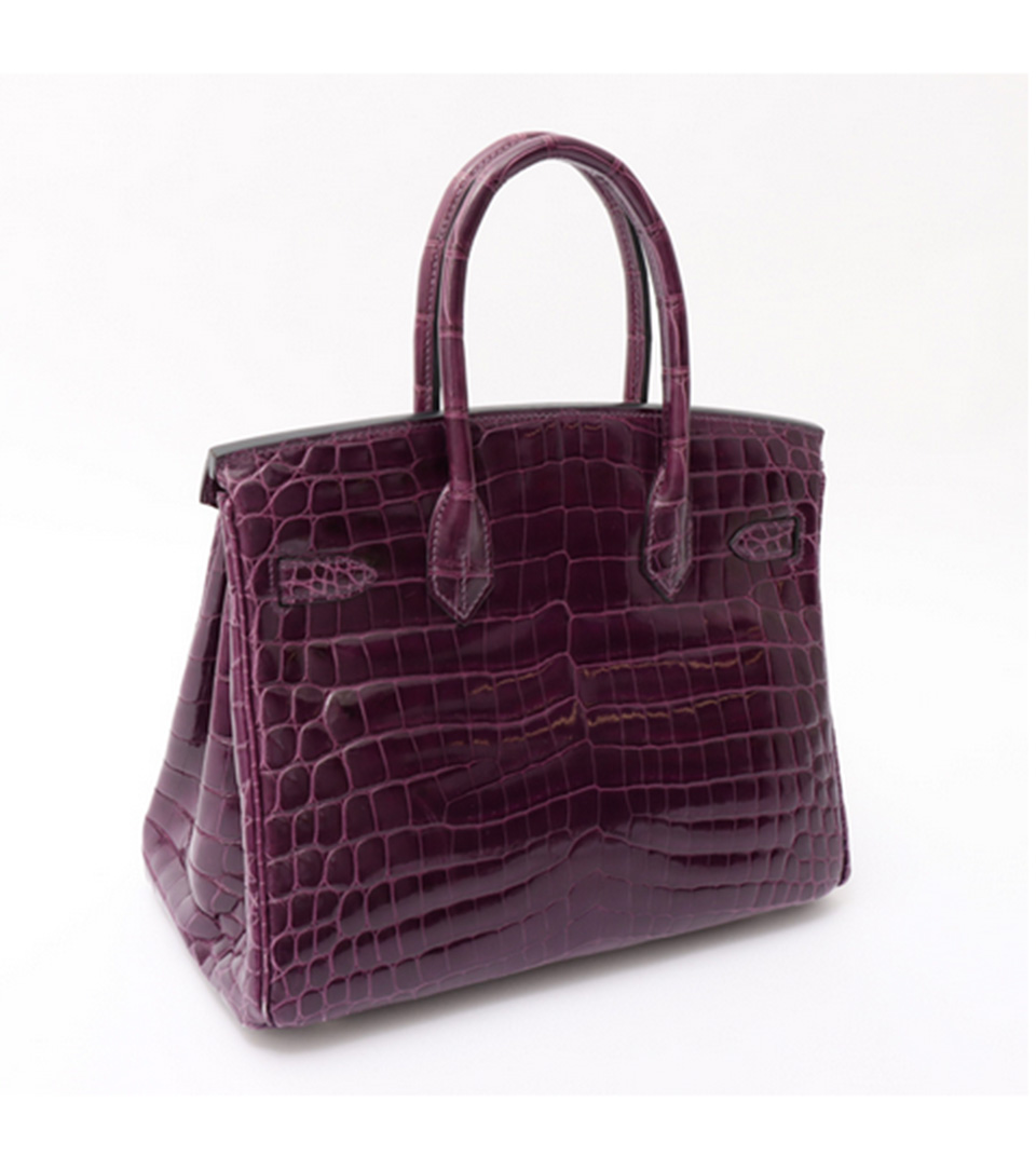HERMES BIRKIN 30 NILOTICUS AMETHYST VINTAGE PARIS
