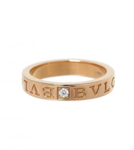 BVLGARI DOUBLE LOGO DIAMOND RING