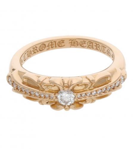CHROME HEARTS BABY CLASSIC FLORAL CROSS RING
