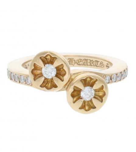 CHROME HEARTS DBL NGTV CH PLS RING