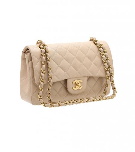 Chanel Vintage Beige Caviar Classic Medium Diana Flap Bag 24k GHW –  Boutique Patina