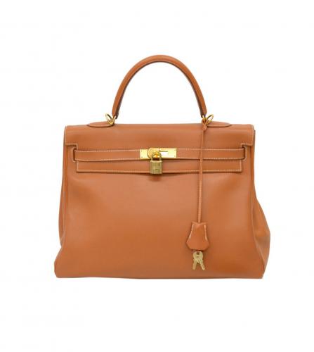 Birkin 35 HERMES Vache Ardennes Gold - VALOIS VINTAGE PARIS