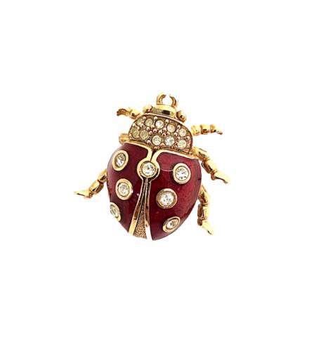 CHRISTIAN DIOR LADYBUG BROOCH