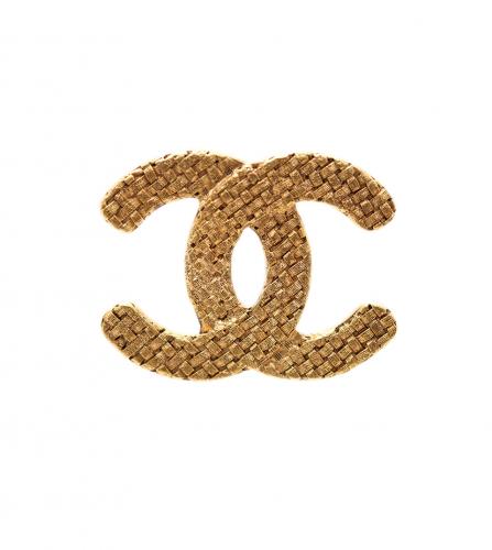 CHANEL CC LOGO BROOCH