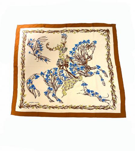 CHEVAL FLEURI" d'Origny HERMES SCARF 90