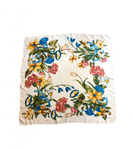 CHANEL SILK SCARF BOTANICAL