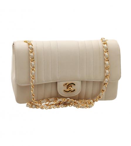 CHANEL BEIGE FLAP BAG