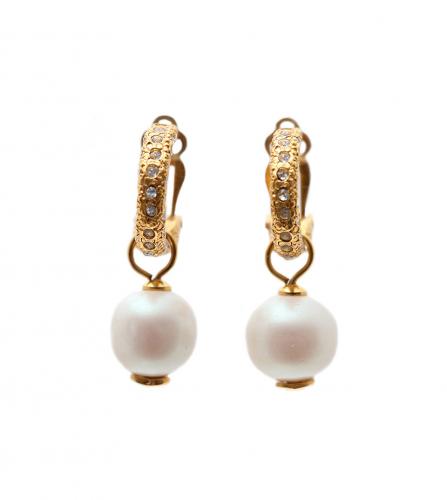 CHANEL PEARL CLIP-ON EARRINGS