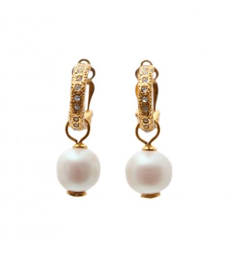 CHANEL PEARL CLIP-ON EARRINGS