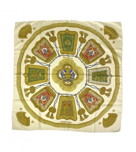 HERMES SILK SCARF POSTE ET CAVALERIE